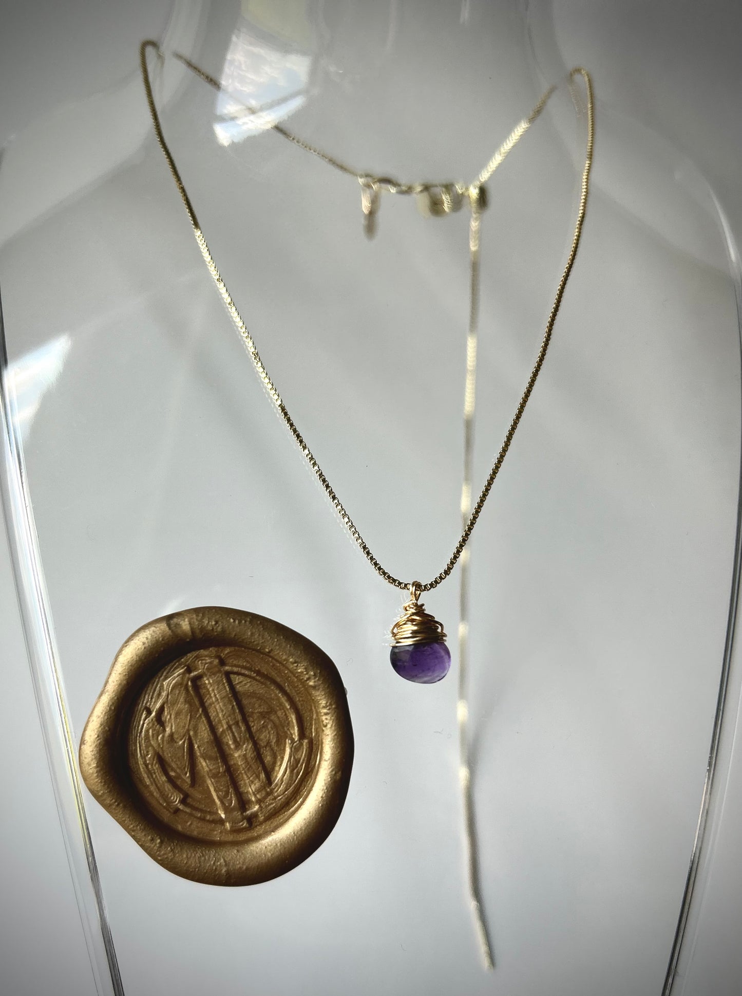 African Amethyst Necklace(Chain)