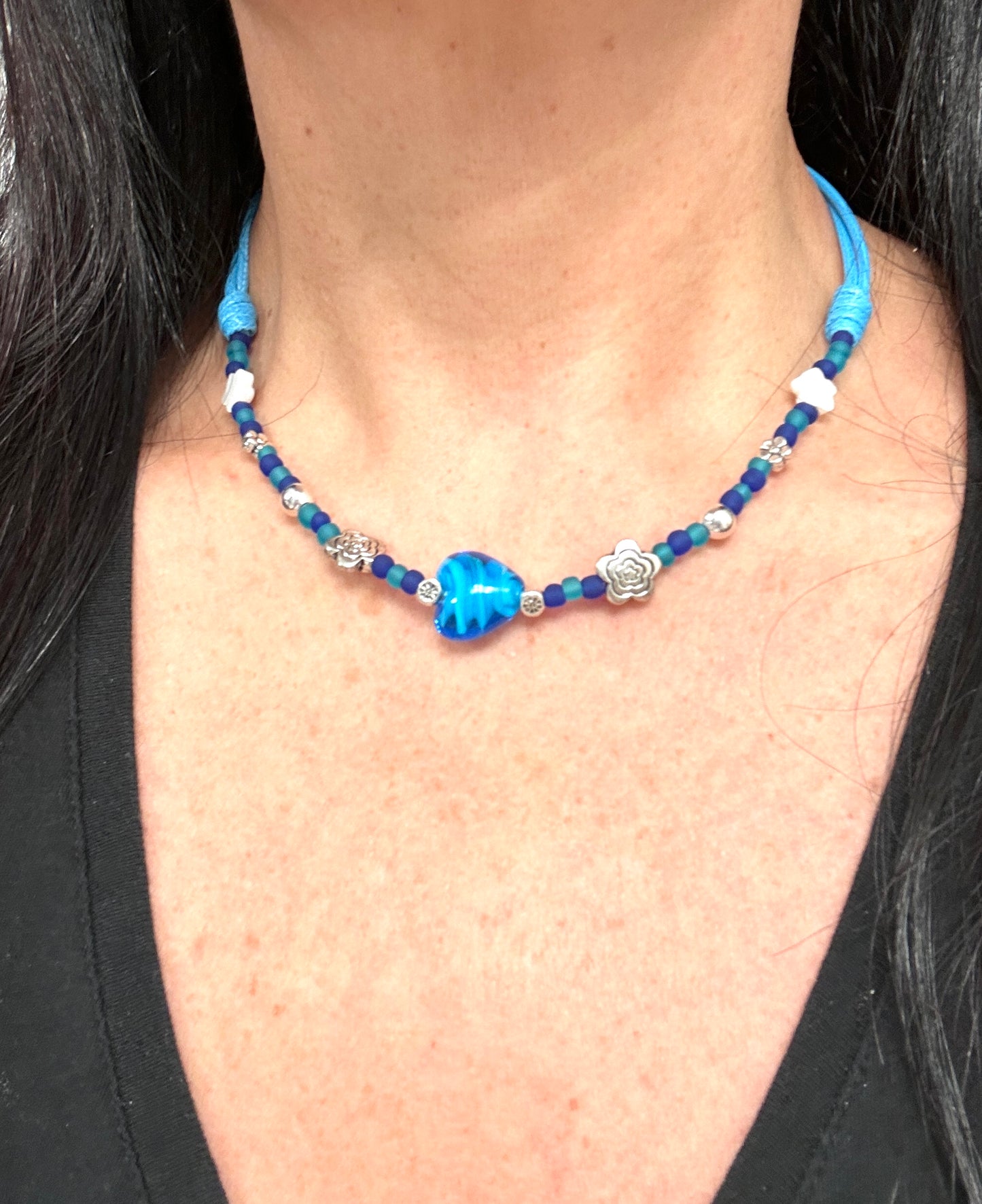 Forever Young Necklace Blue)
