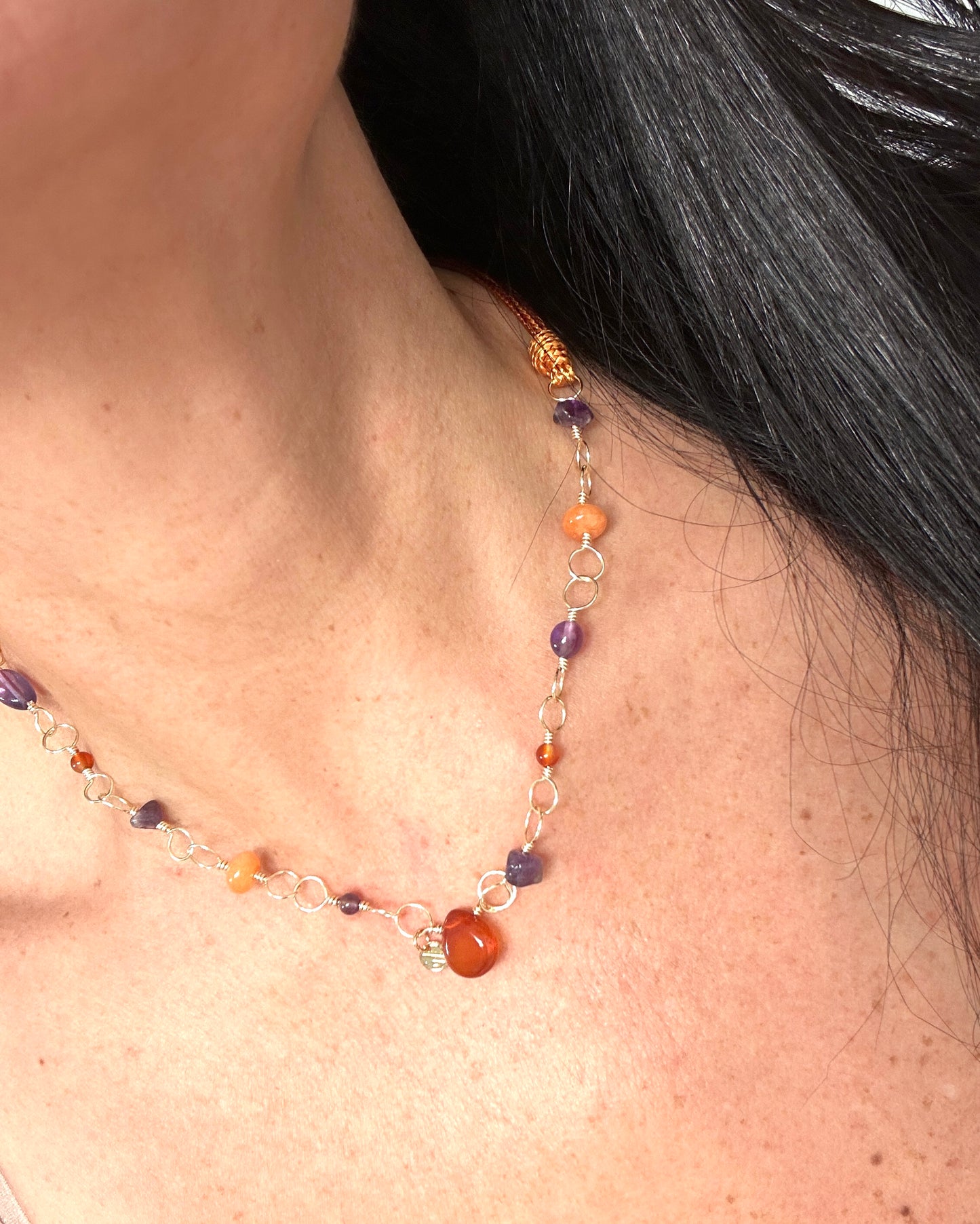Orange Drops Necklace