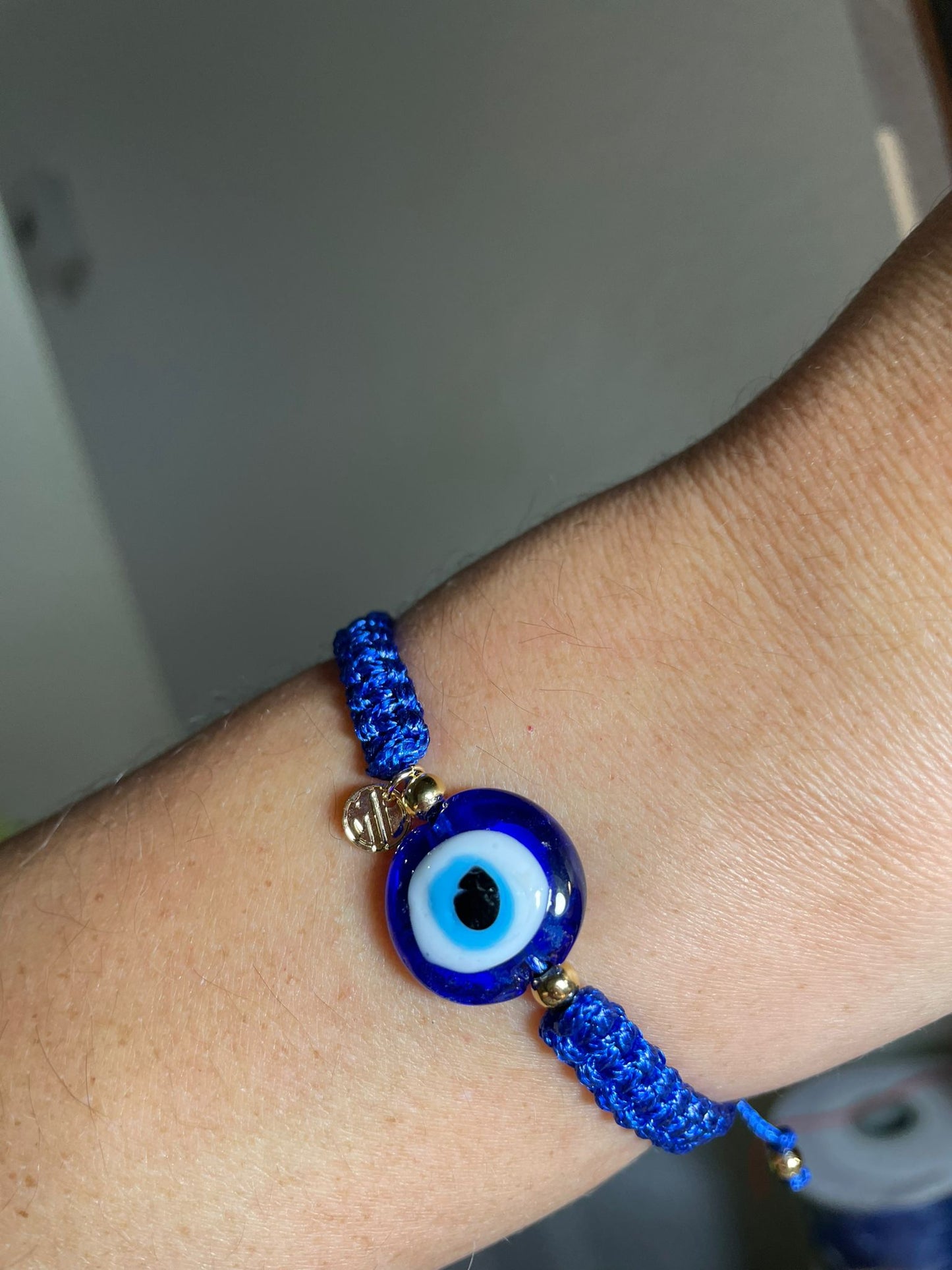 Turkish blue eye bracelet.