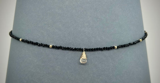 Necklace cristales negros y turmalina