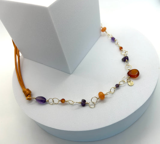 Orange Drops Necklace